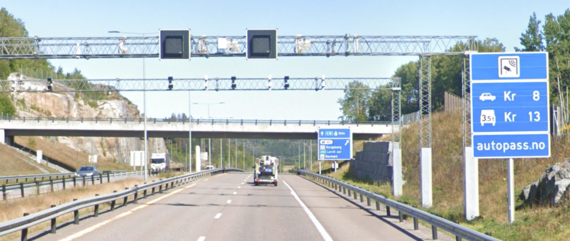 Bilde av opplysningstavle-skiltet ved omkjøring