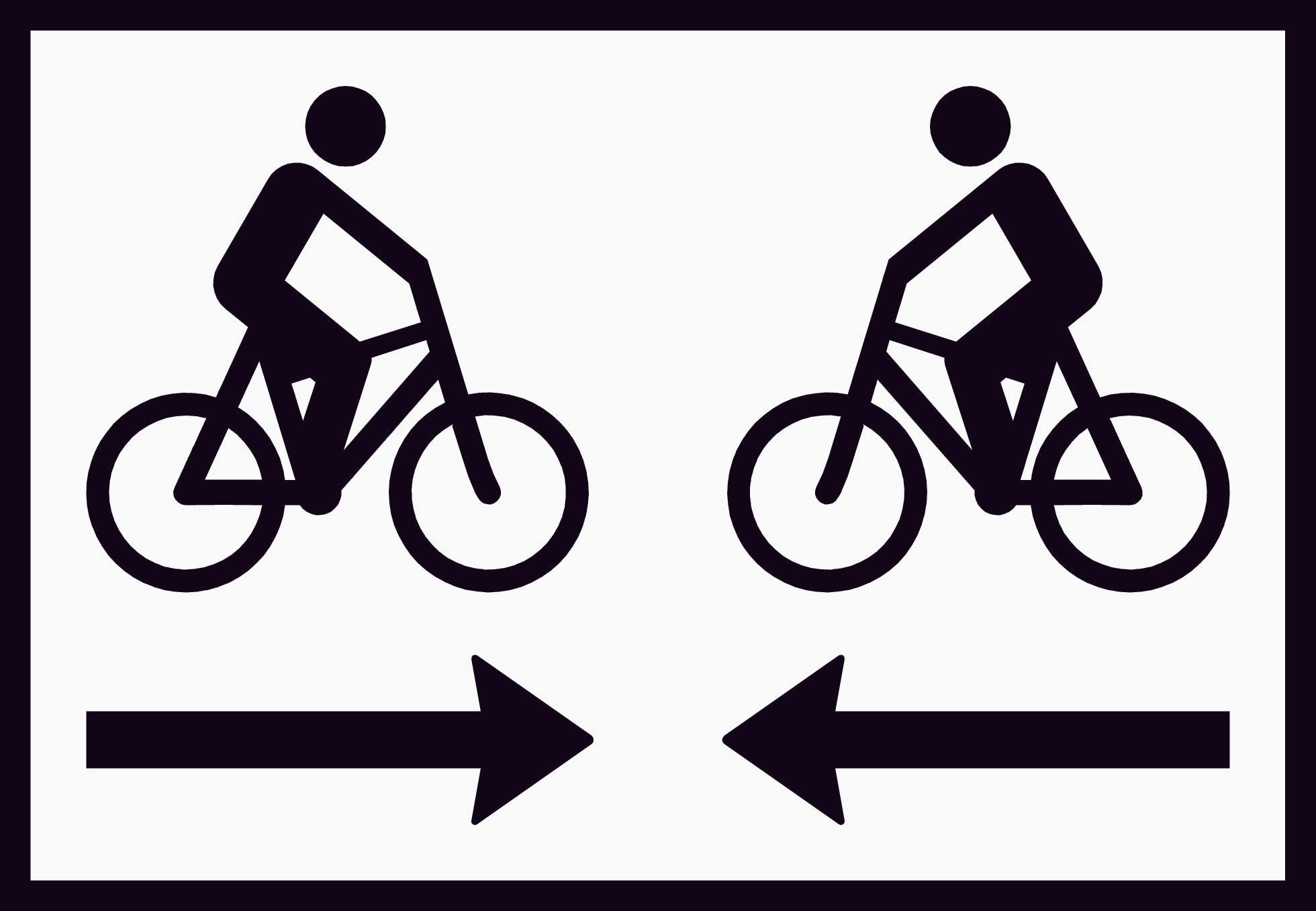 Sykkeltrafikk i begge kjøreretninger