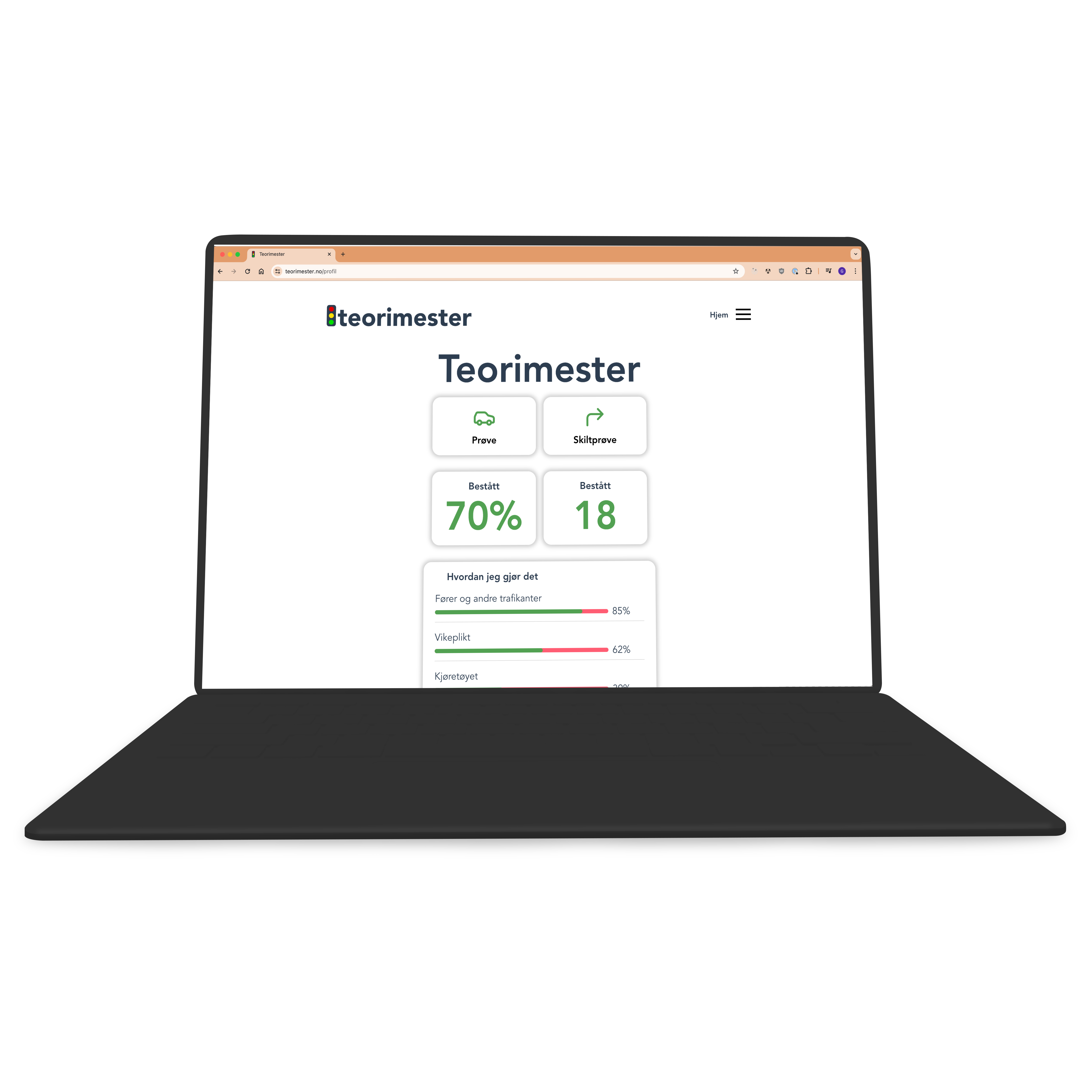 Teorimester app browser