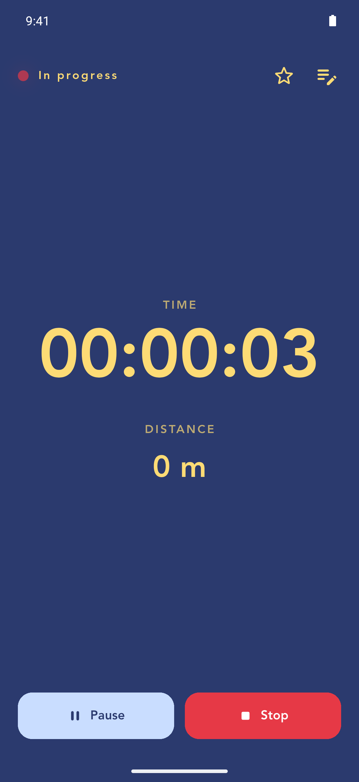 An active drive being logged in the app