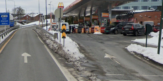Hindermarkering som du kan passere på begge sider