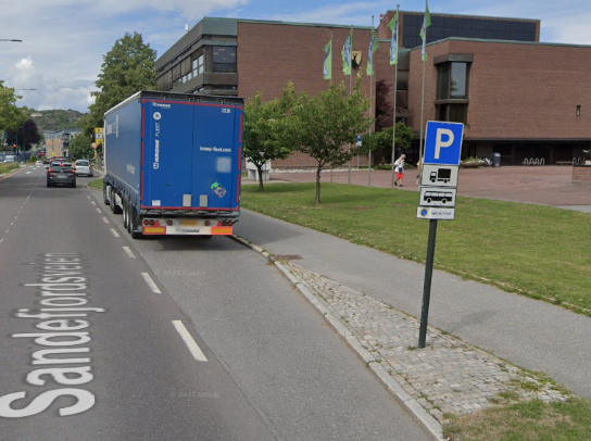 Parkeringsskilt med buss symbol