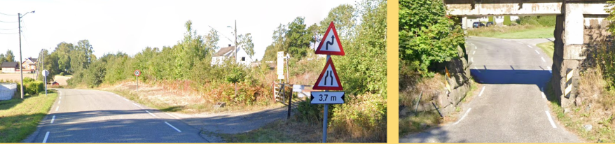 Virkelig fri vegbredde med fareskilt