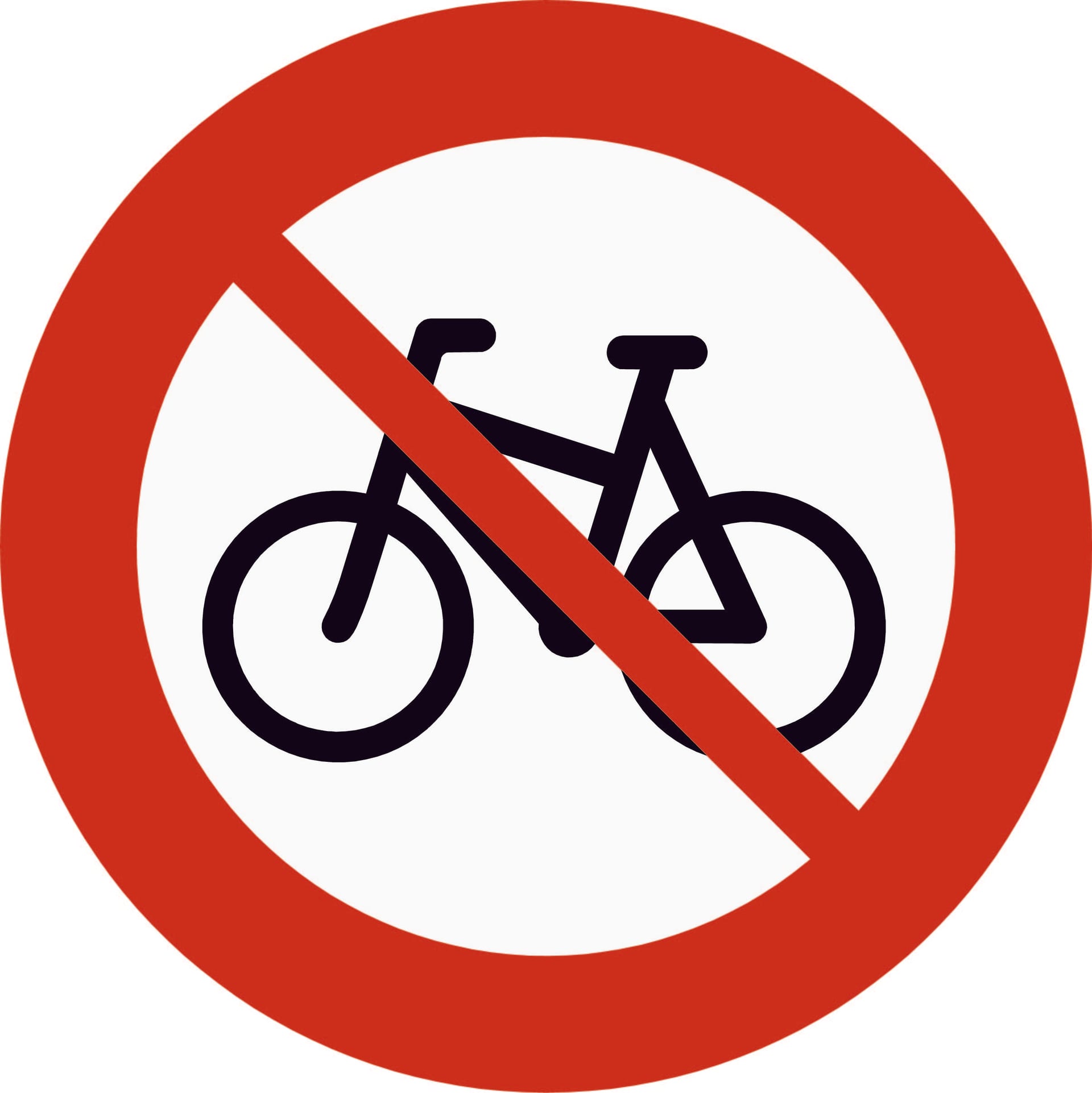 Forbud mot syklende og liten el‑motorvogn
