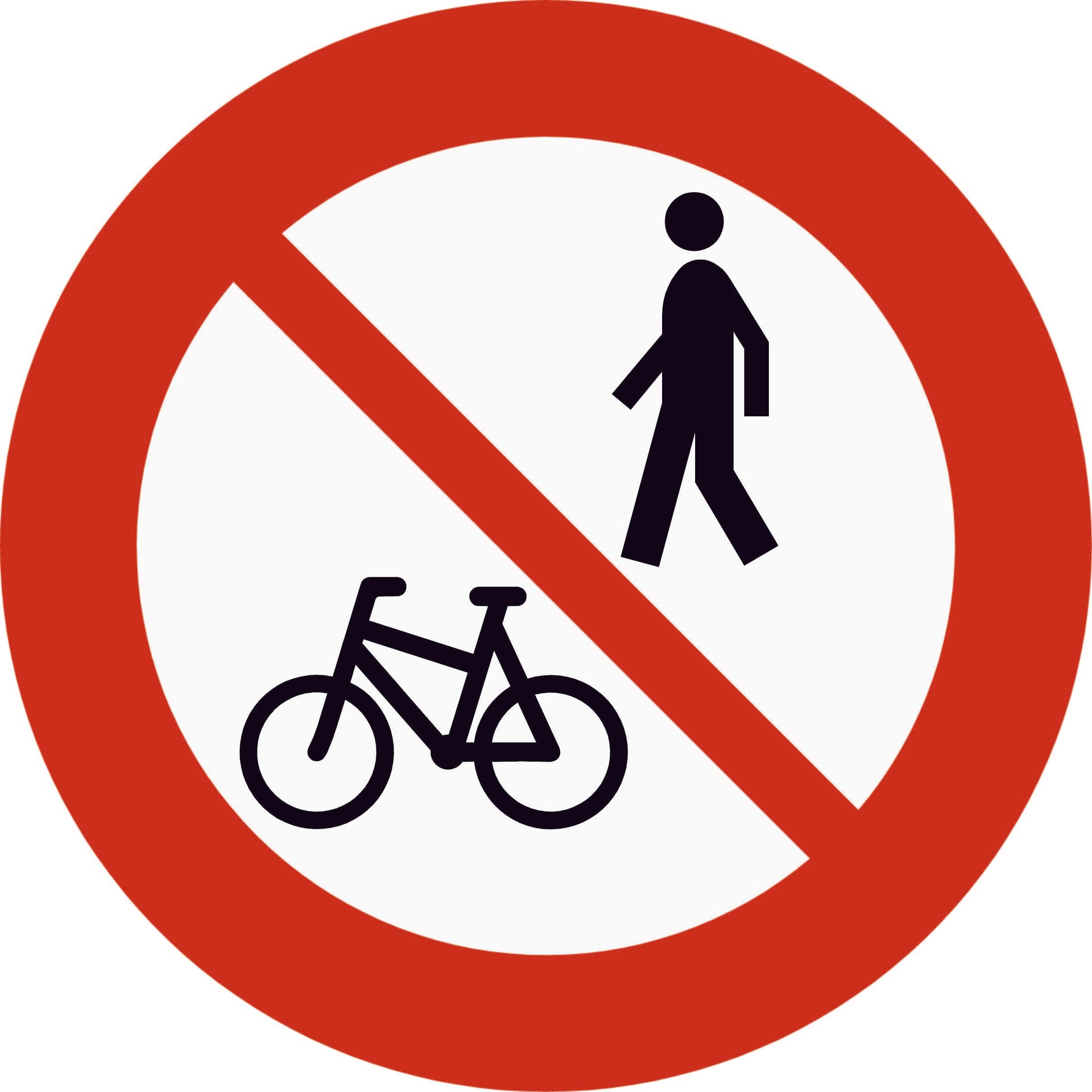 Forbud mot gående, syklende og liten el‑motorvogn