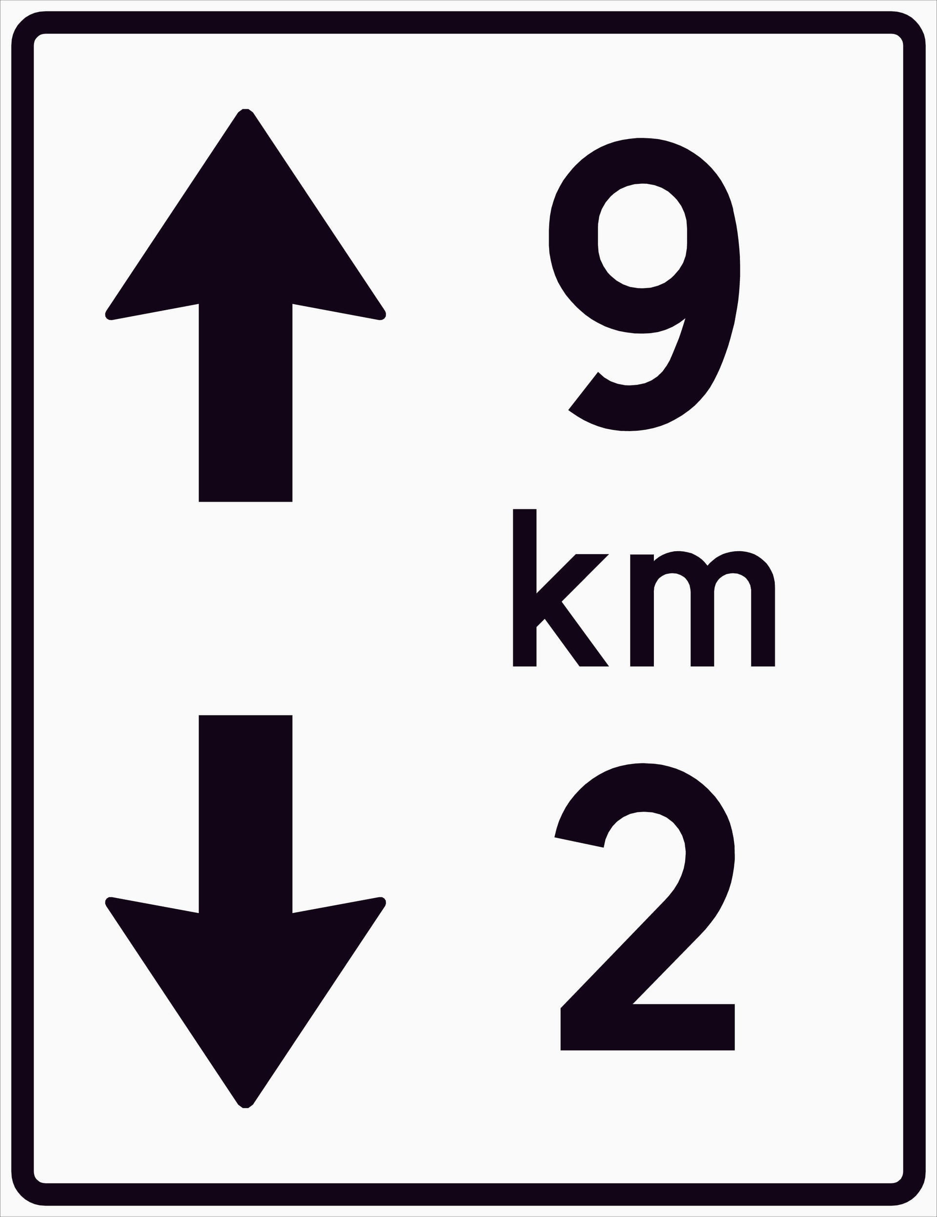 Distance marker in tunnel