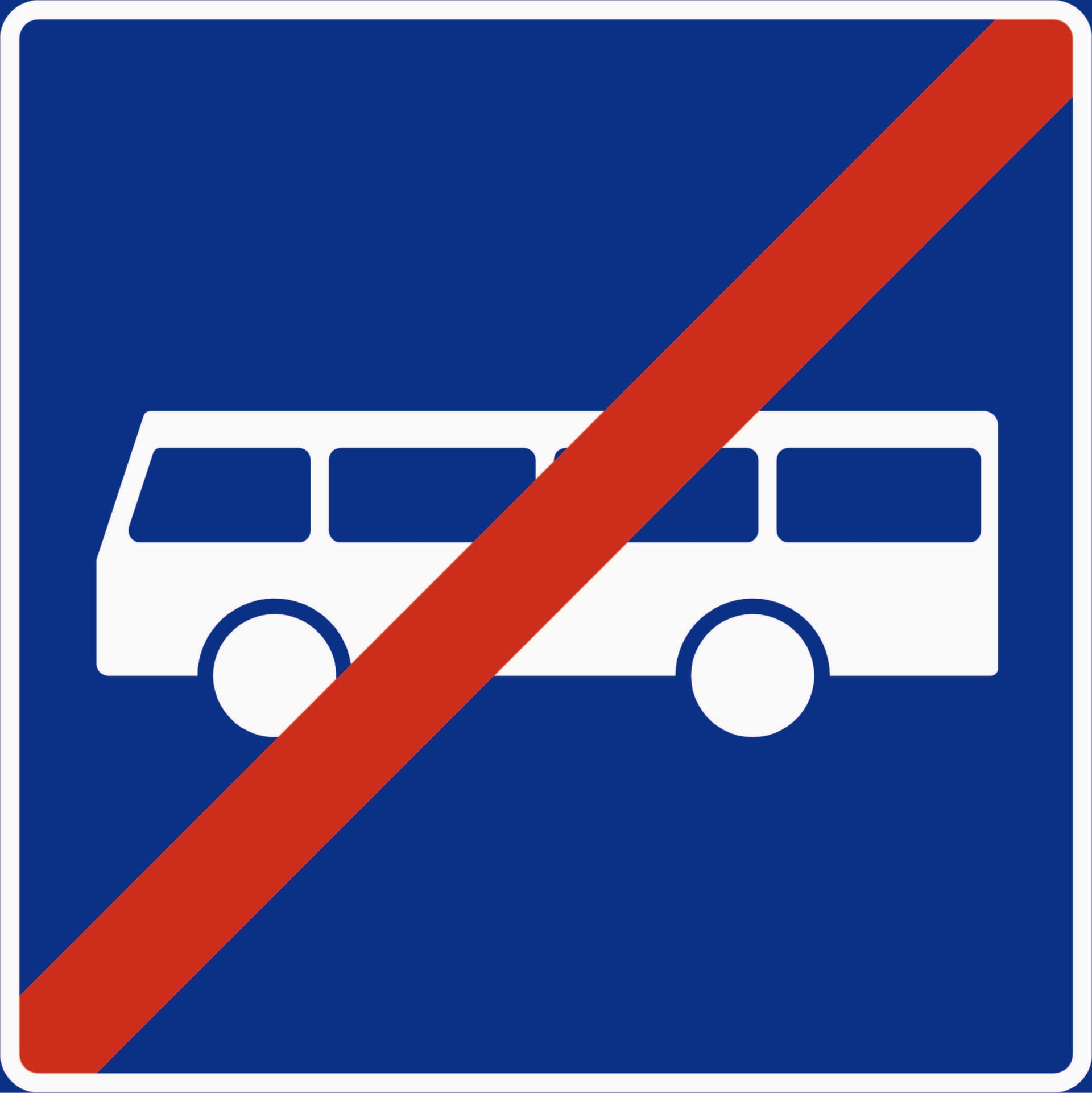 End of bus lane