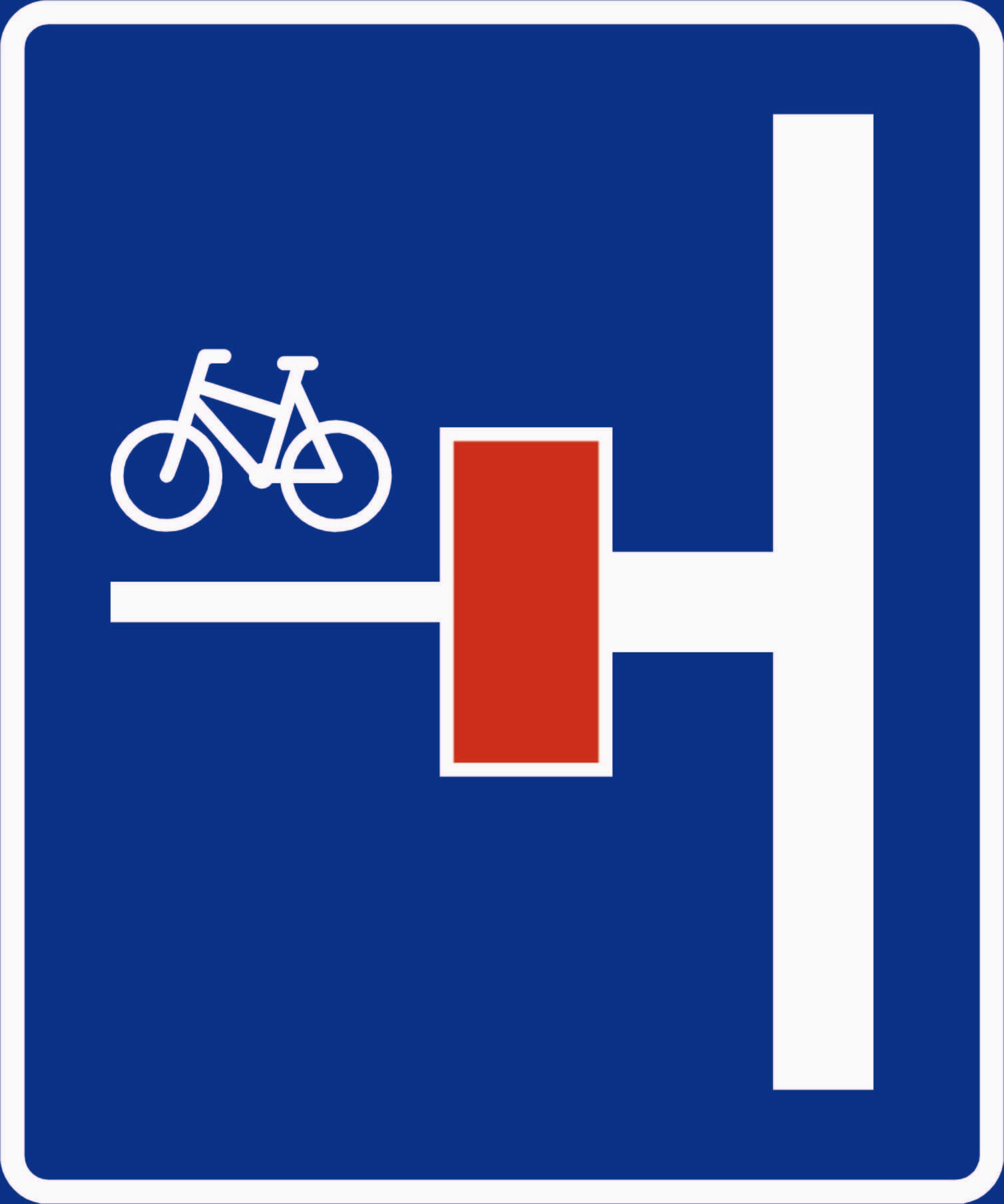 Dead end (crossing road – open to pedestrians/cyclists)