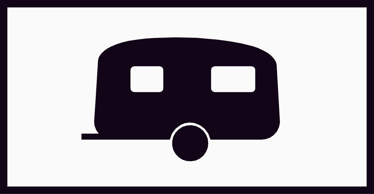 Trailer fitted out for camping use and towing vehicle