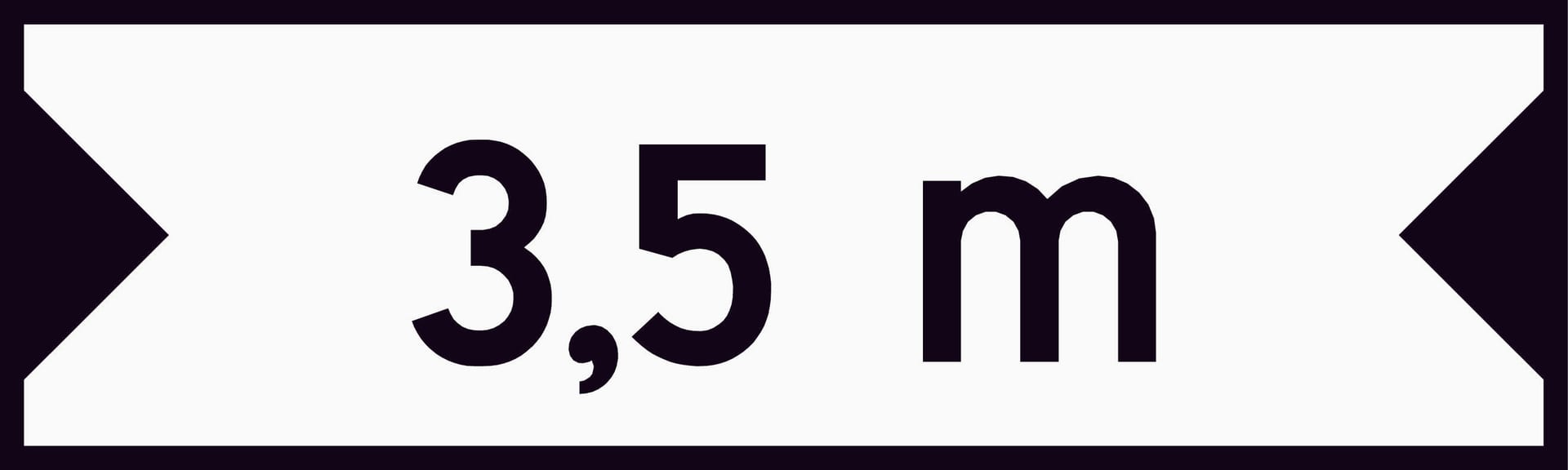 Actual clear road width