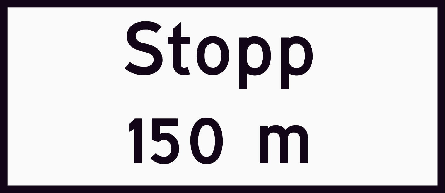 Advance warning of stop