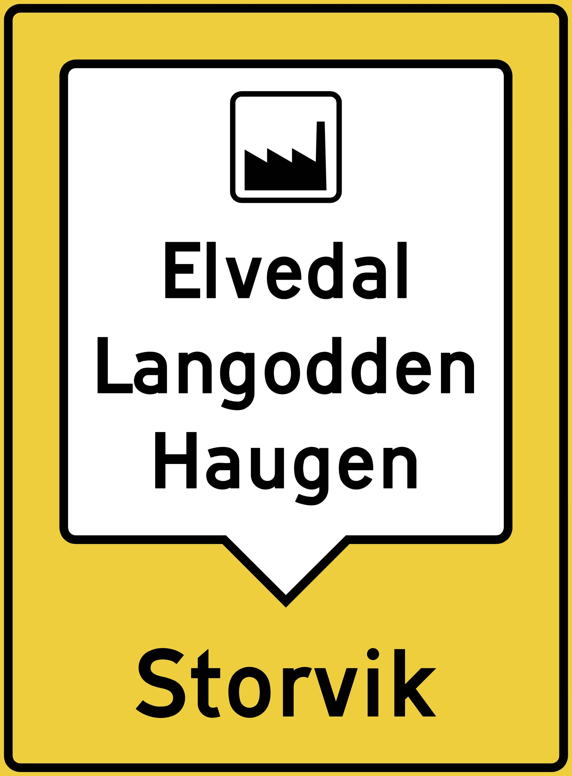 Combined direction sign